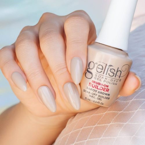 SANDY BROWN Gelish Brush-On Builder  | Il gel costruttore in boccetta per ricostruzione unghie